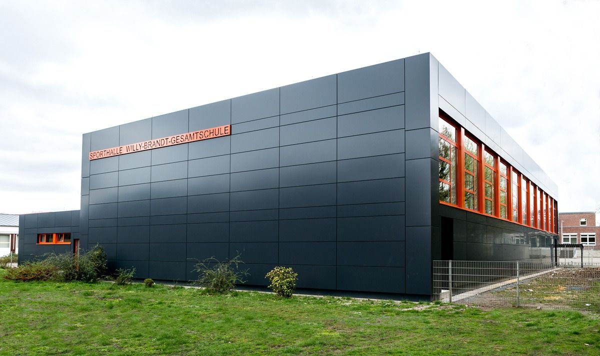 Alucobond - Sporthalle Willy-Brandt Gesamtschule Bottrop