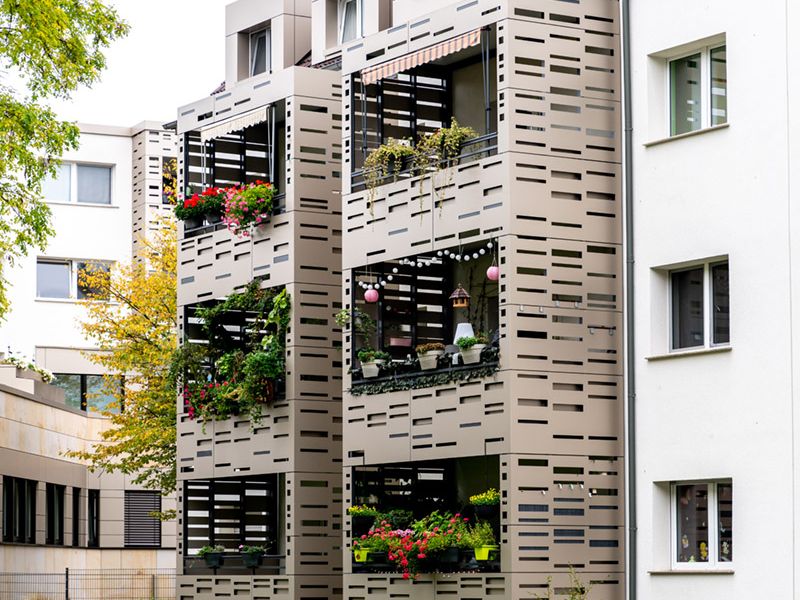 Weitere Ansicht der Fassade